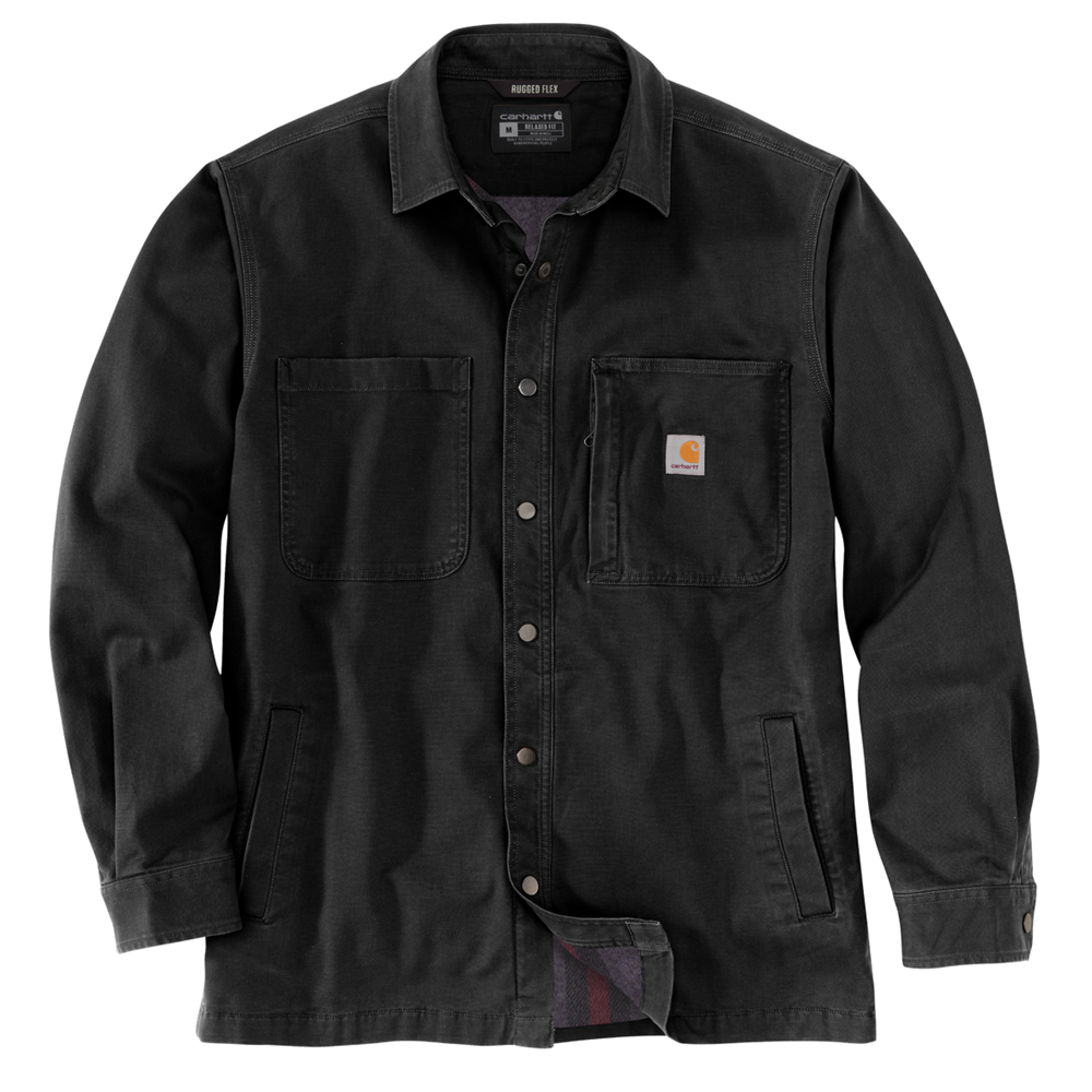 Carhartt Canvas Fleece-Lined Snap Front Shirt Jac