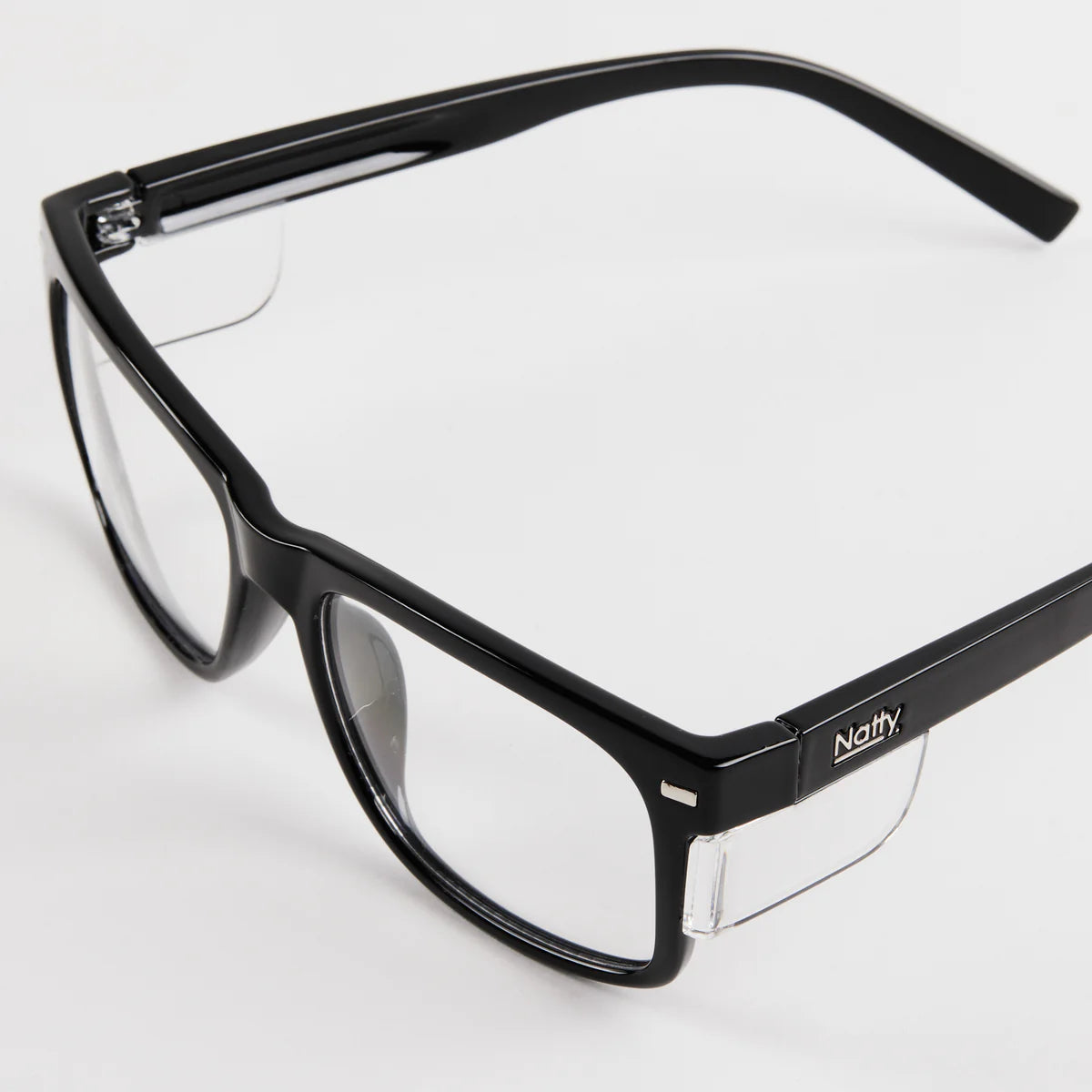 Natty Kenneth Black / Clear Lens Safety Glasses