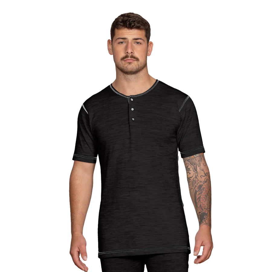 D23 - Heavyweight 100% Merino Button Top