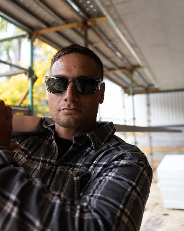 Natty BIG Kenneth Steel Polarised Safety Glasses