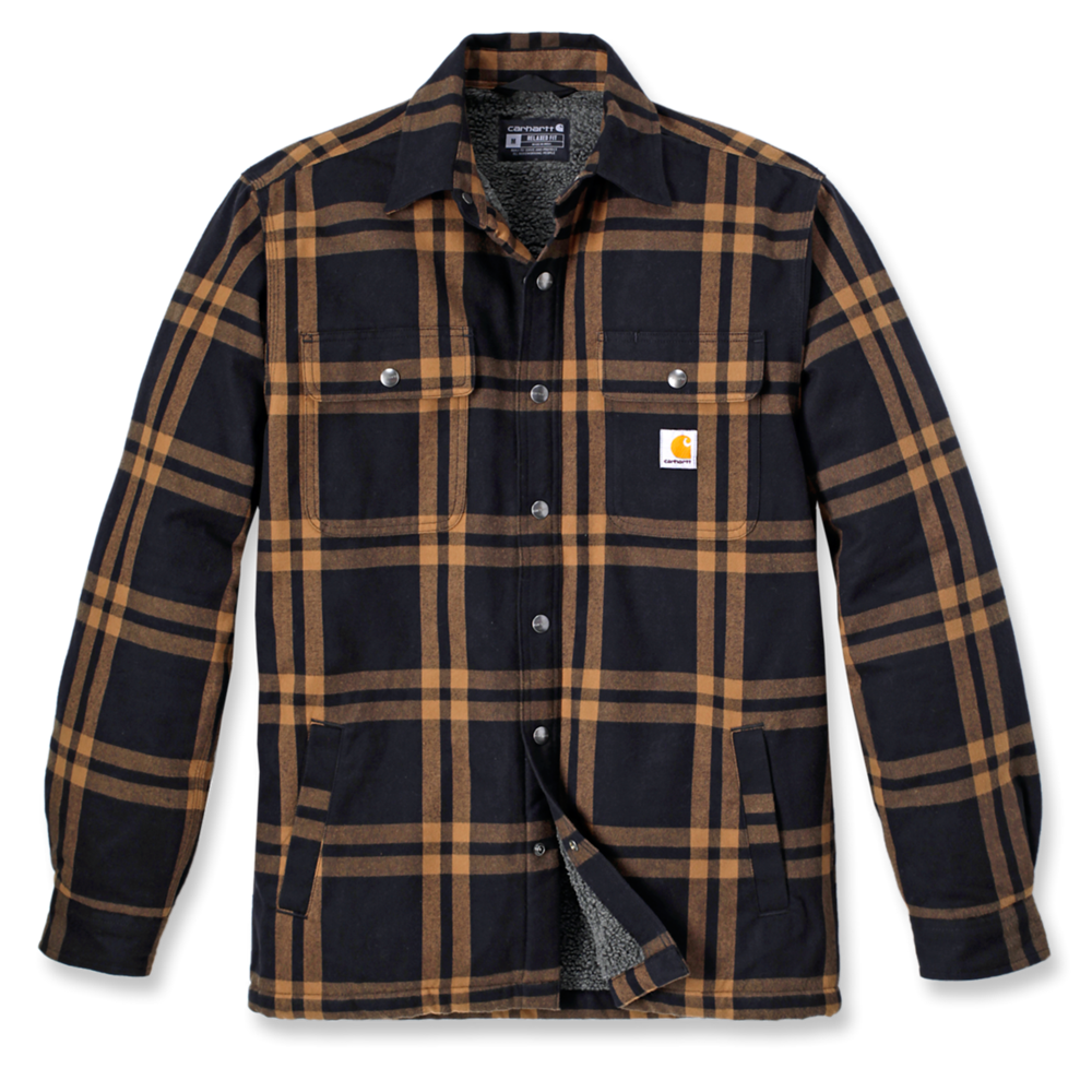 Carhartt RELAXED FIT HEAVYWEIGHT FLANNEL SHERPA LINED Shirtjac