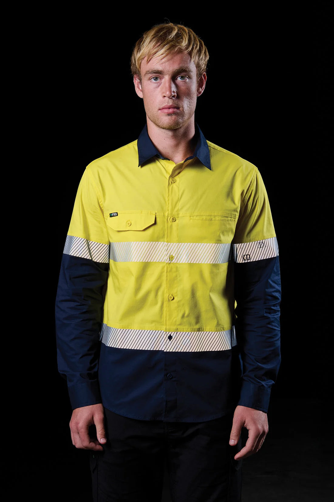 FXD LSH-4T -TAPED HI-VIS VENTED STRETCH LONG SLEEVE WORK SHIRT