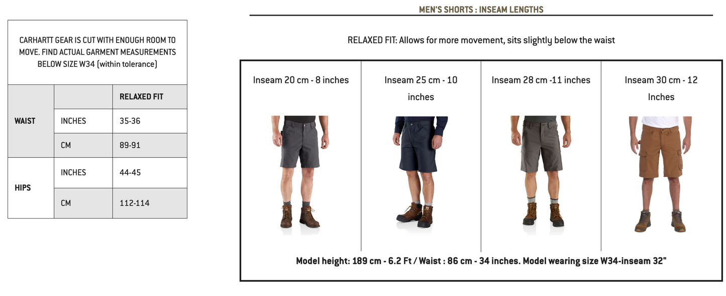 Carhartt RUGGED FLEX Relaxed fit Canvas Cargo Work Short