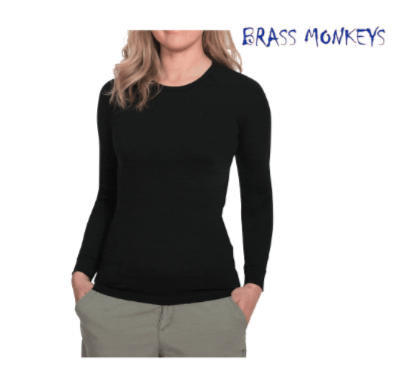 Womens Brass Monkey Thermal Top Crew Neck