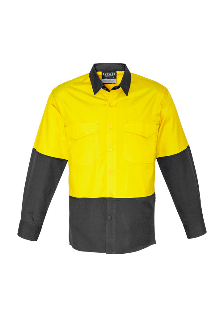 ZW128 Mens Rugged Cooling Hi Vis Spliced Shirt