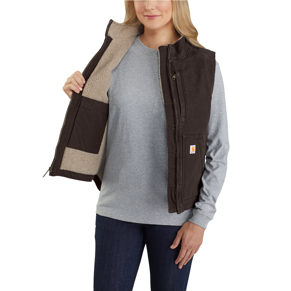 Carhartt WOMENS WASHED DUCK Sherpa lined Mock neck vest