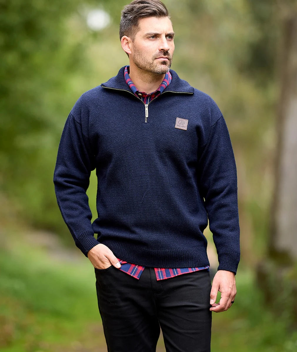 Swanndri Men's Mariner Wool Zip Neck Sweater