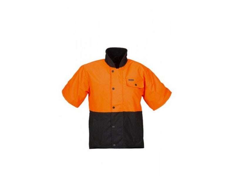 Outback Oilskin Hi-Viz Sleeved Vest 6040