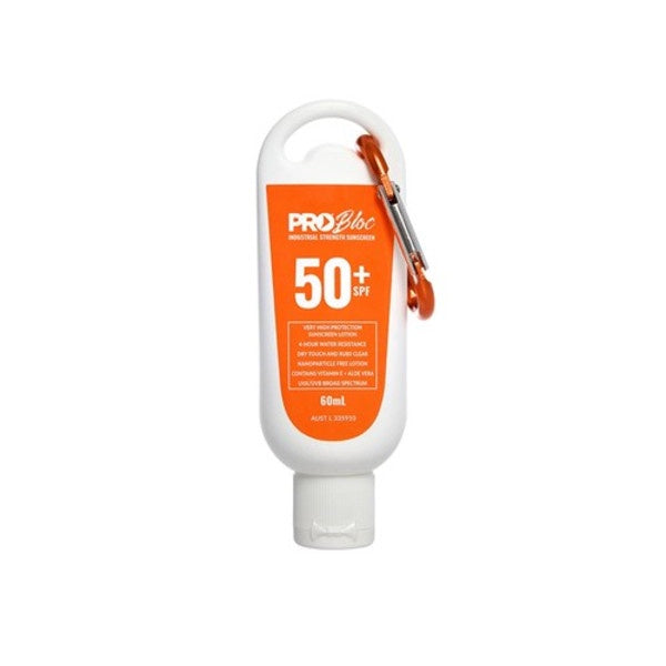 Probloc Sunscreen 50+ 60ML Flip Top and Carabiner