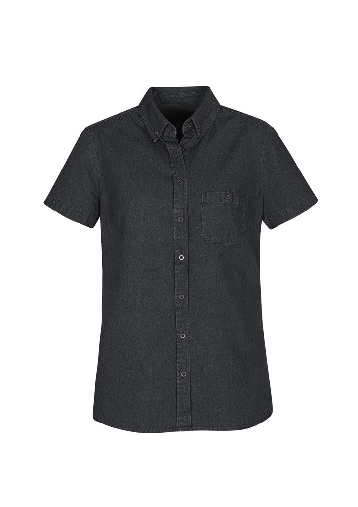 Ladies Indie Denim Short Sleeve Shirt