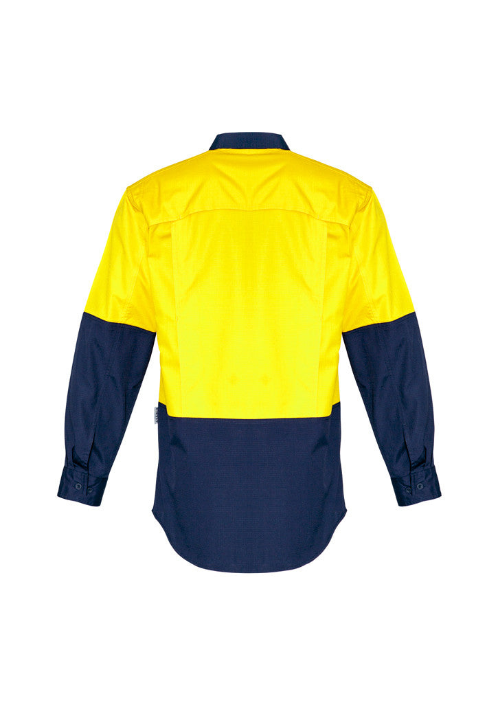 ZW128 Mens Rugged Cooling Hi Vis Spliced Shirt
