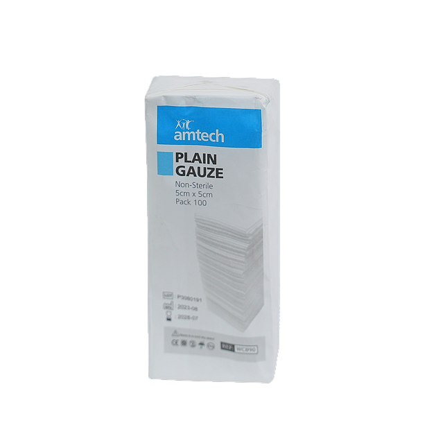 Amtech plain gauze package on a white background