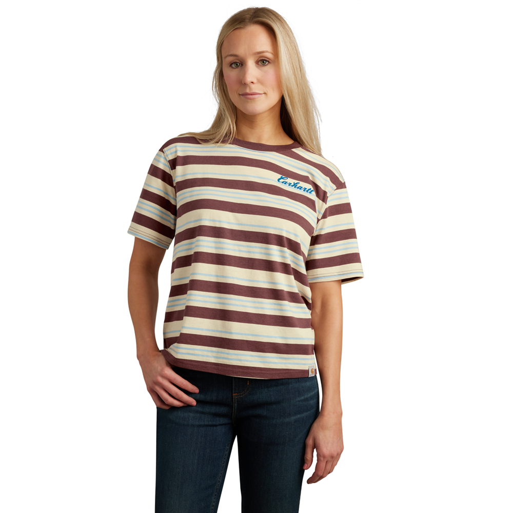 *NEW* Carhartt WOMENS Tencel™ Loose Fit Striped T-Shirt