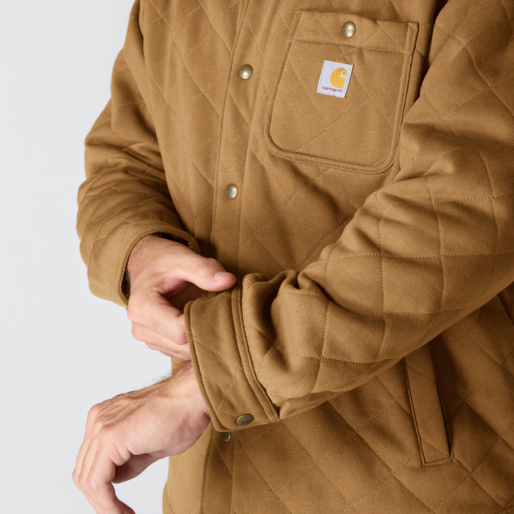 **NEW** Carhartt Rain Defender™ Loose Fit Heavyweight Quilted Press-Stud Front Shirt Jac