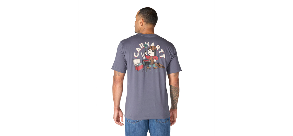 **NEW** Carhartt Irvine Relaxed BBQ Grill Logo T-Shirt