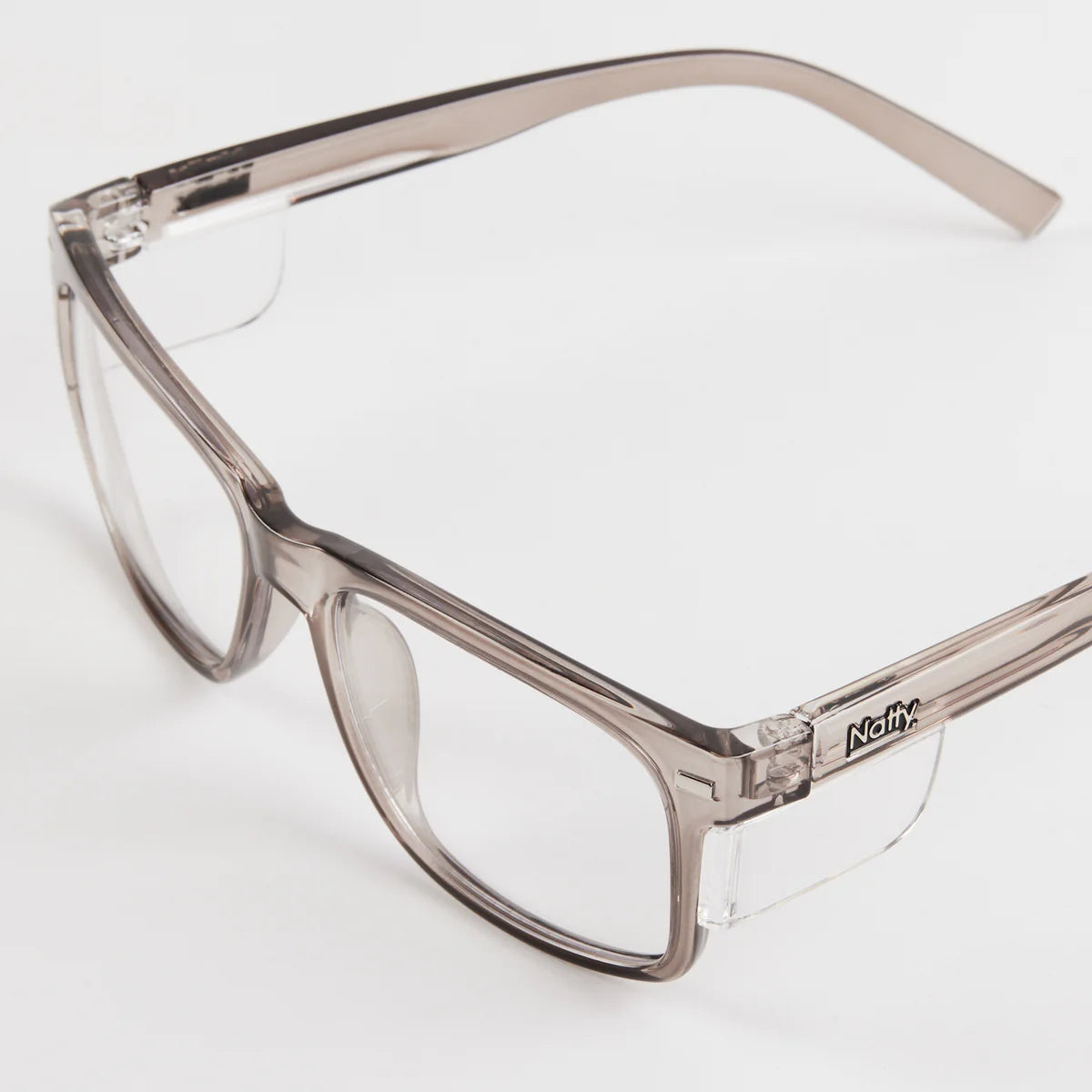 Natty Kenneth Steel / Clear Lens Safety Glasses