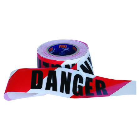 BARRIER TAPE "DANGER"  Red/White 100m