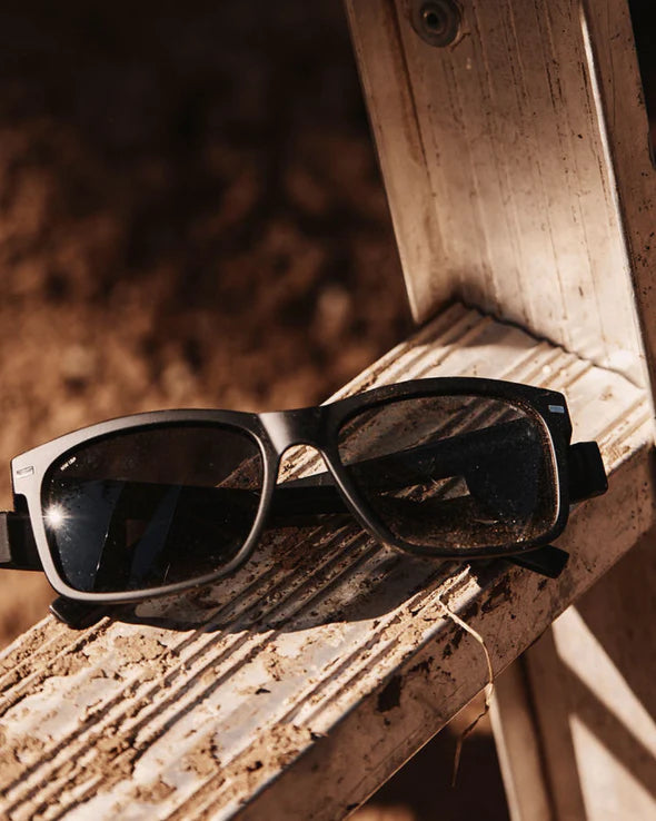 Natty Kenneth Matte Black Polarised Safety Glasses