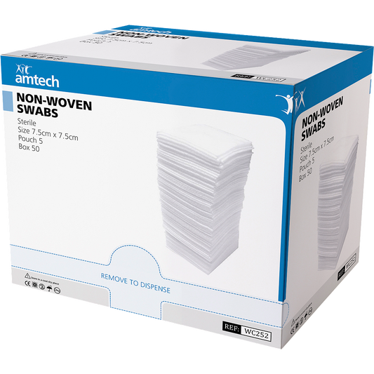 Sterile Gauze Swab 7.5x7.5 - 5's  - bx 50's