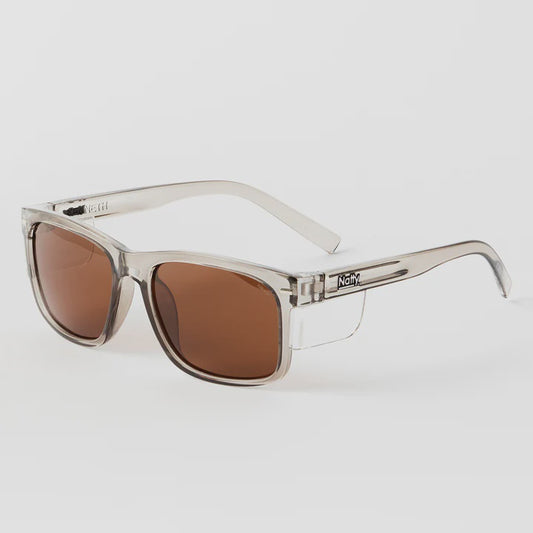 Natty Kenneth Steel Frame / Brown Lens Polarised Safety Glasses
