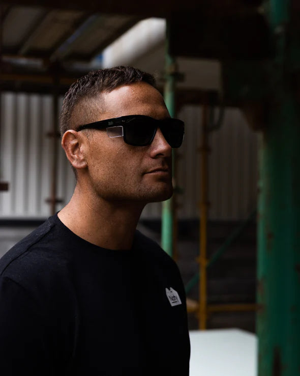 Natty BIG Kenneth Black Polarised Safety Glasses