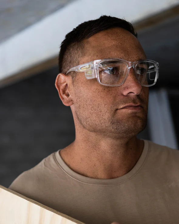 Natty BIG Kenneth Clear Frame/Clear Lens Safety Glasses