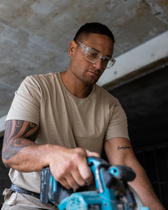 Natty BIG Kenneth Clear Frame/Clear Lens Safety Glasses