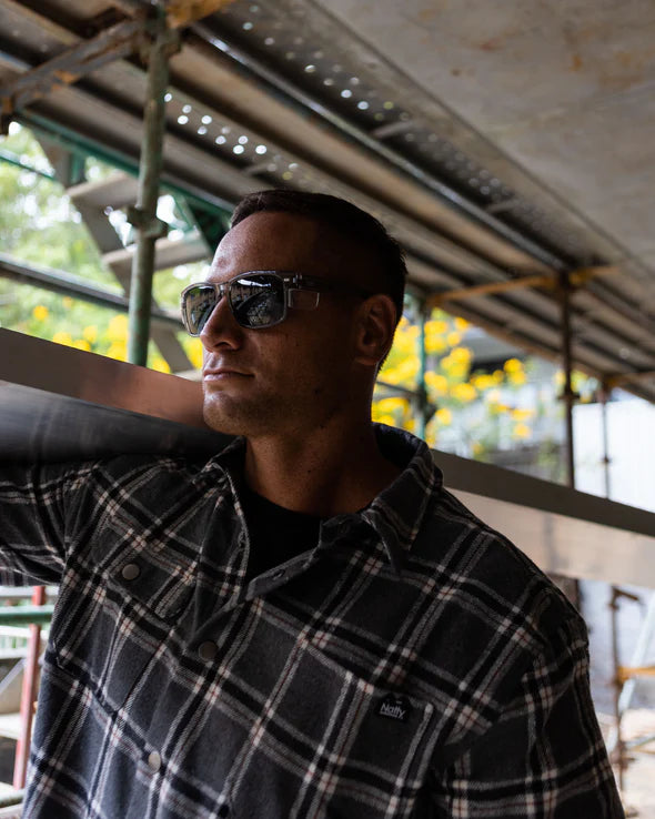 Natty BIG Kenneth Steel Polarised Safety Glasses