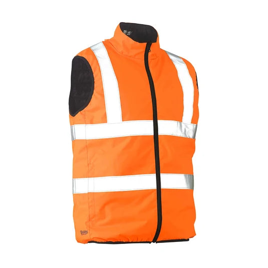 Taped Hi Vis Reversible Puffer Vest