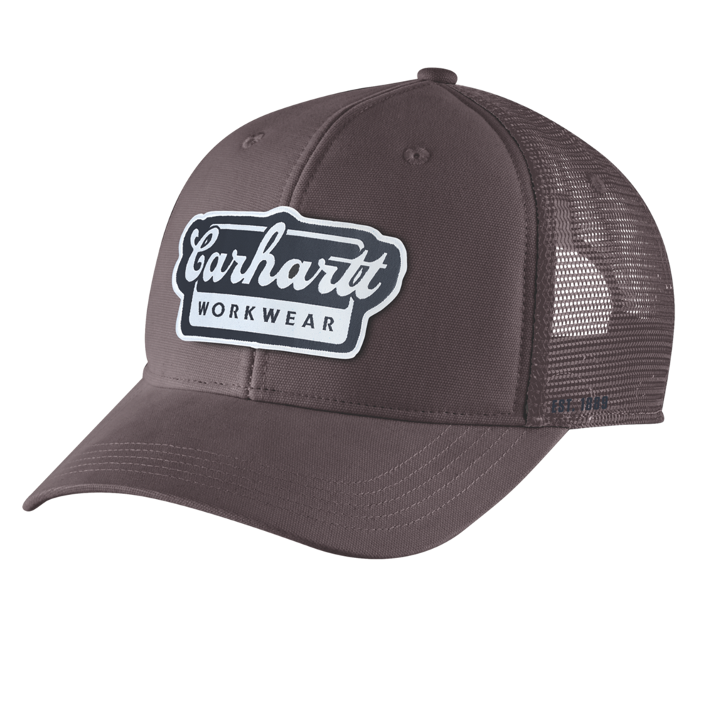 *NEW* Carhartt Rugged Flex Twill Mesh Back Script Patch Cap