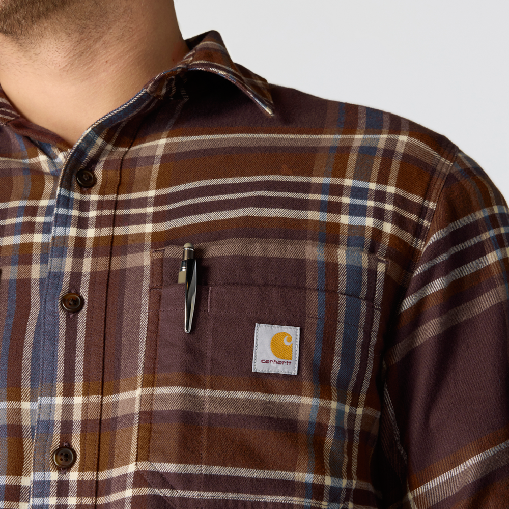 **NEW** Carhartt RUGGED FLEX Relaxed Fit Midweight Long sleeve Plaid shirt