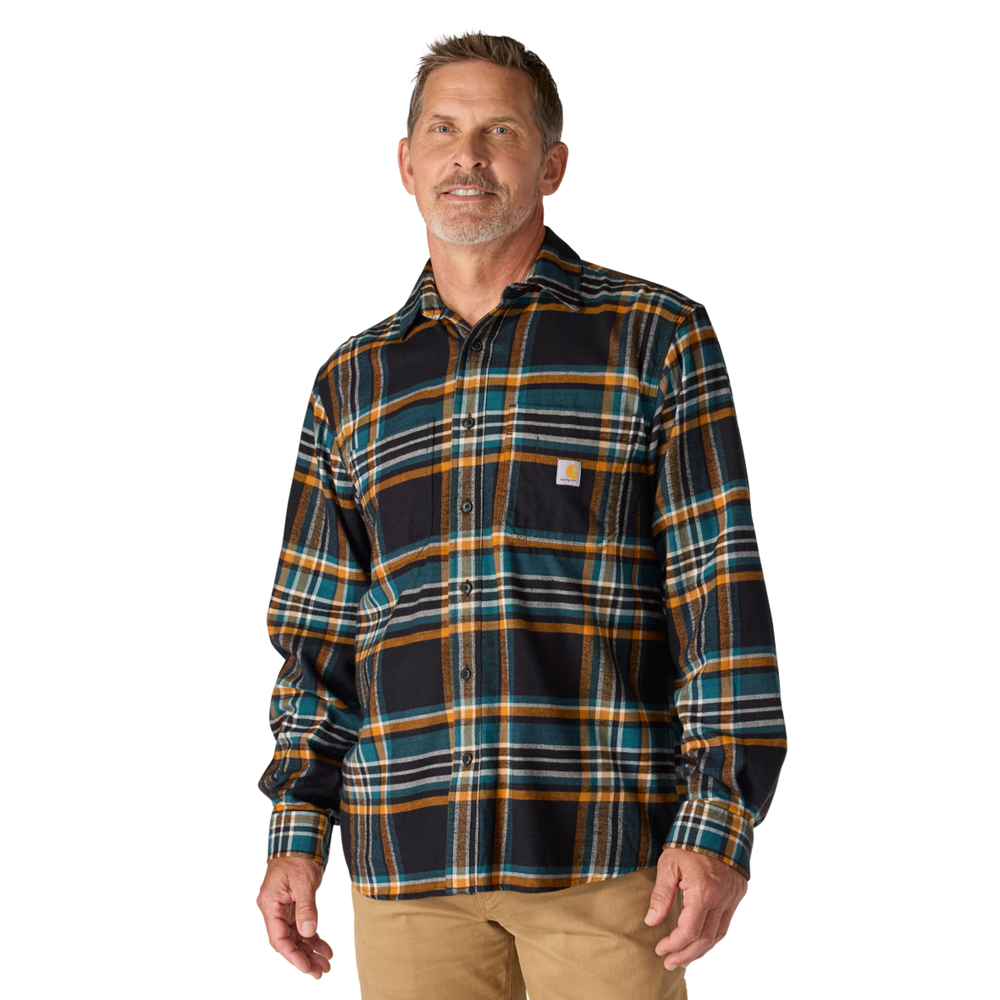 **NEW** Carhartt RUGGED FLEX Relaxed Fit Midweight Long sleeve Plaid shirt