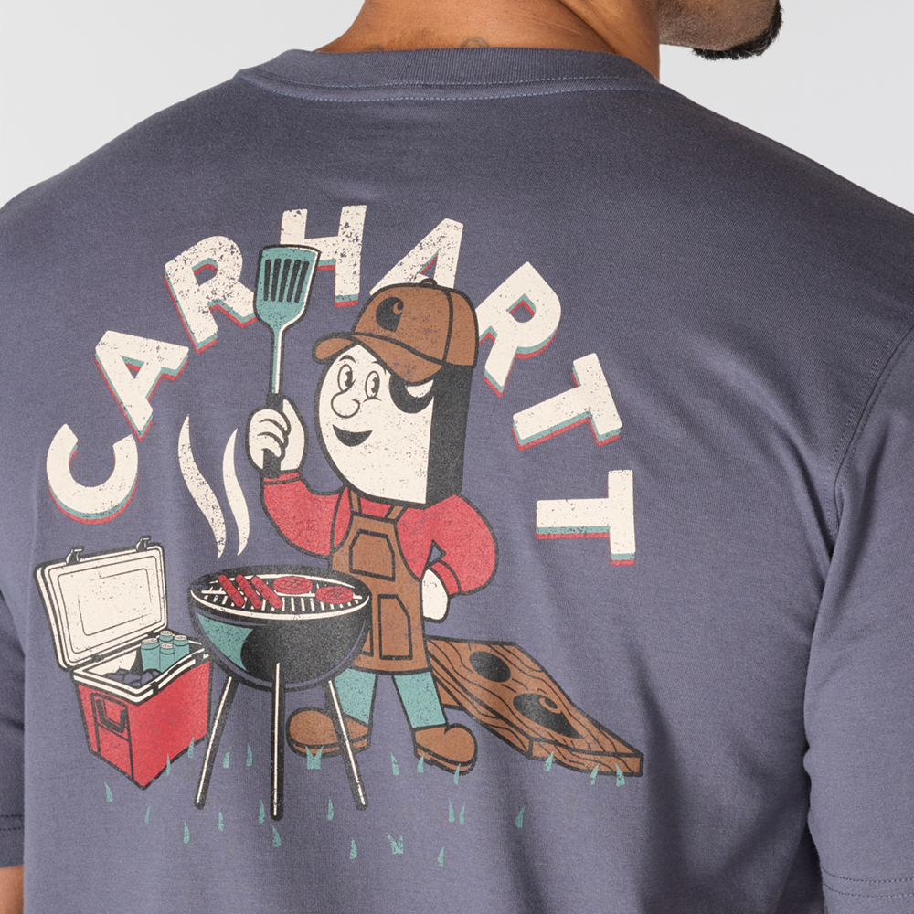 **NEW** Carhartt Irvine Relaxed BBQ Grill Logo T-Shirt
