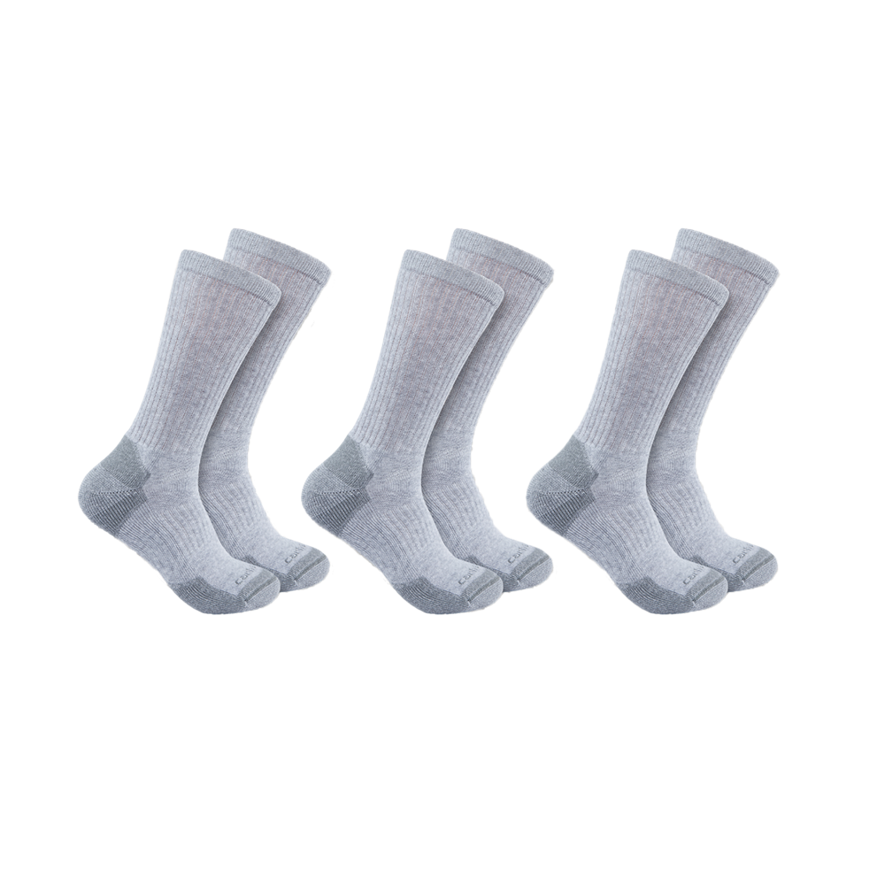 *NEW* Carhartt Midweight Cotton Blend Crew Sock 3 pack