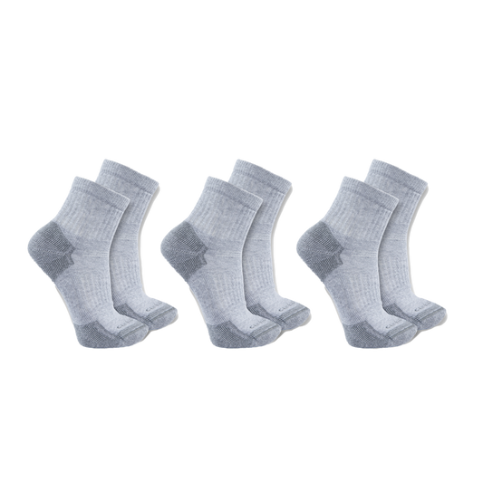 *NEW* Carhartt FORCE Midweight Cotton Blend Quarter Sock 3 pack
