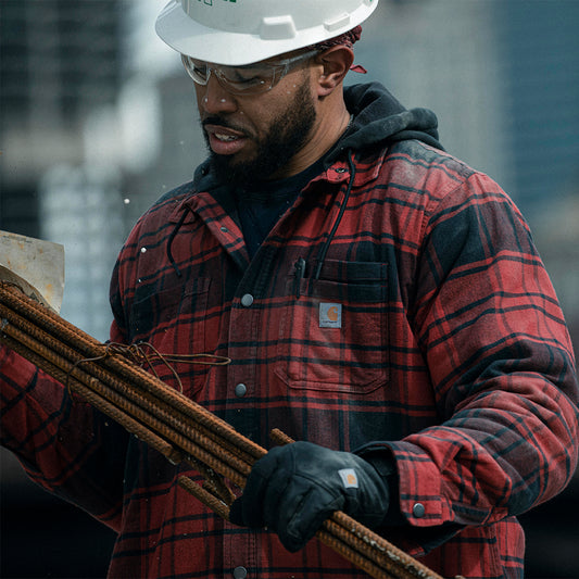 Carhartt RELAXED FIT HEAVYWEIGHT FLANNEL SHERPA LINED Shirtjac