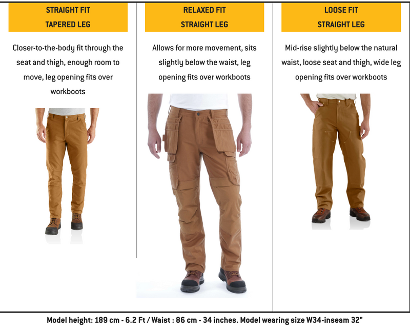 Carhartt B01 LOOSE FIT FIRM DUCK DOUBLE-FRONT UTILITY WORK PANT - EXT sizes