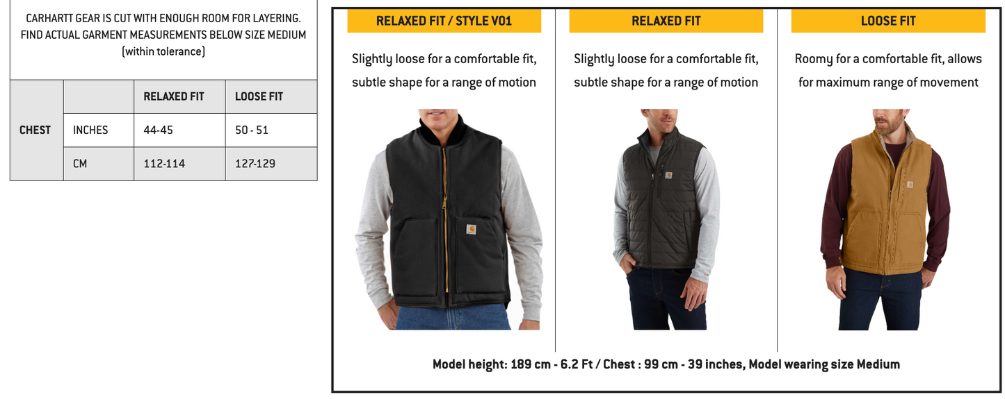 Carhartt ICONIC V01 FIRM DUCK VEST