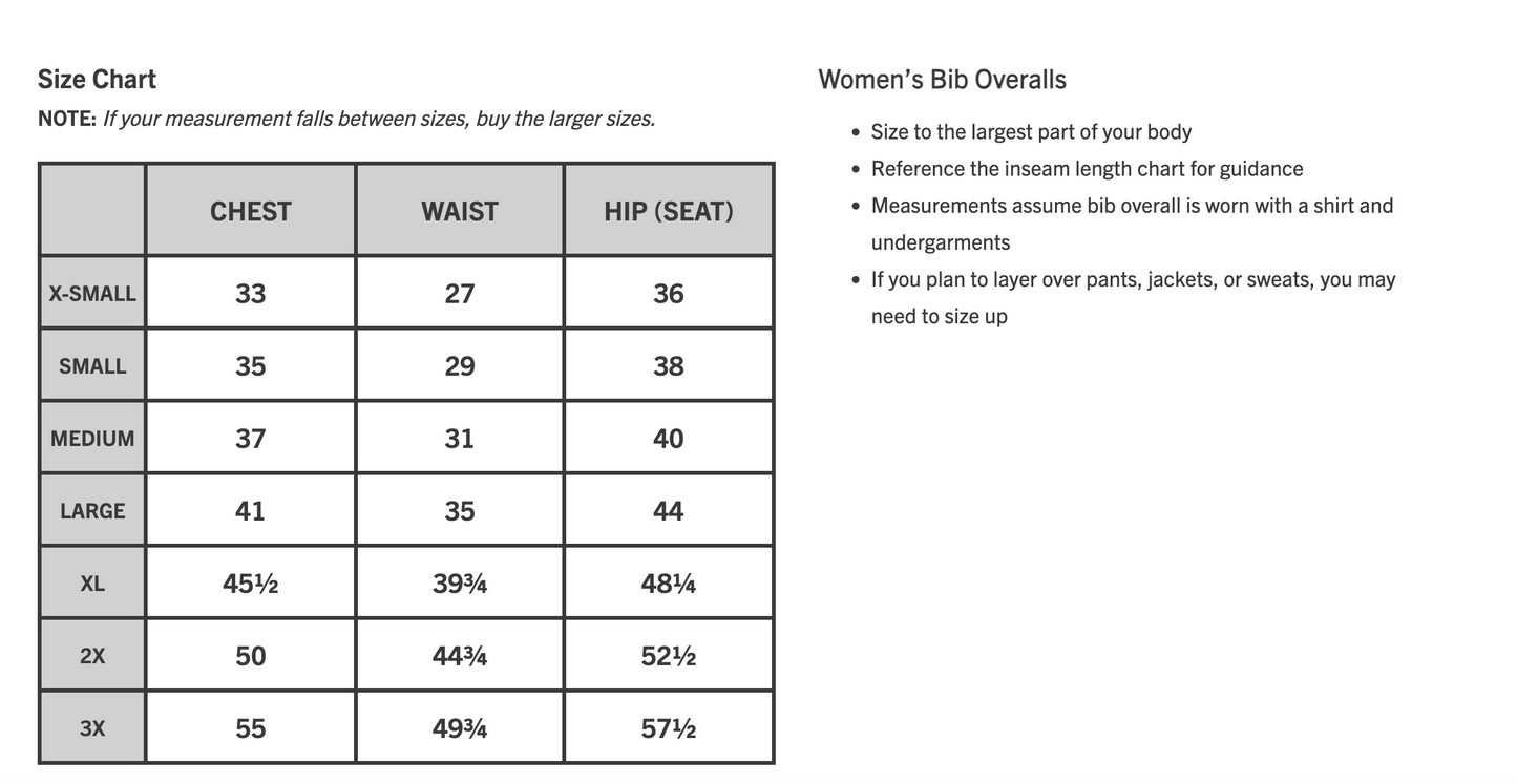 Carhartt Womens CRAWFORD Double Front Bib Overall