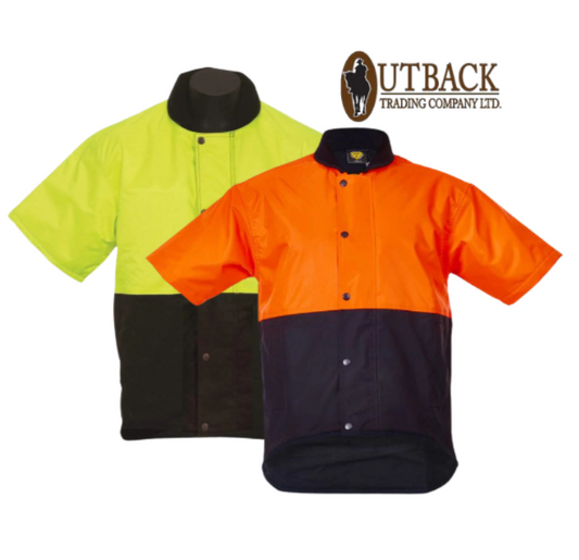 Outback Oilskin Hi-Viz Sleeved Vest