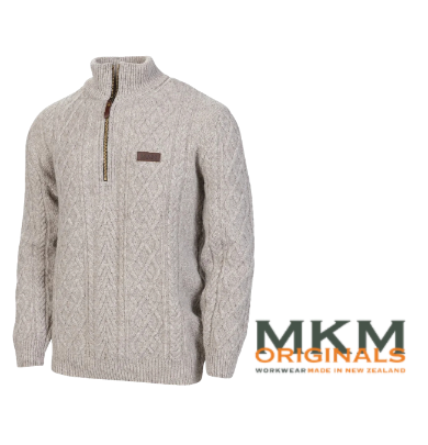 MKM Highland  Half Zip- 100% WOOL