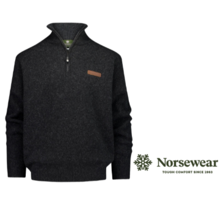 Norseman Stockman Quarter Zip Jersey, 100% Wool