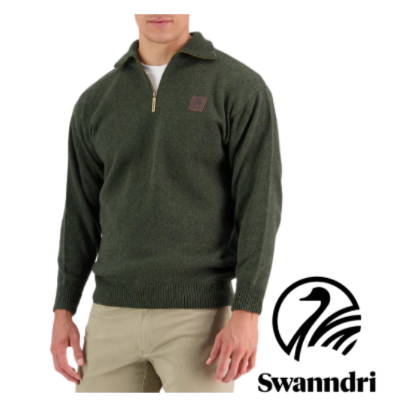 Swanndri Men's Mariner Wool Zip Neck Sweater