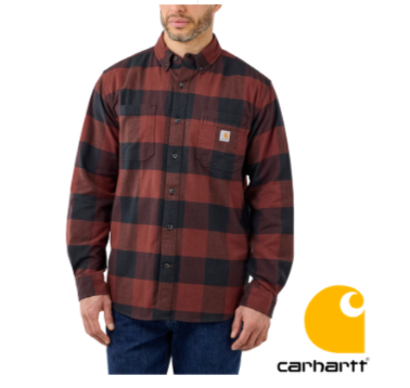 Carhartt RUGGED FLEX Relaxed Fit Long sleeve Plaid shirt  (105432)