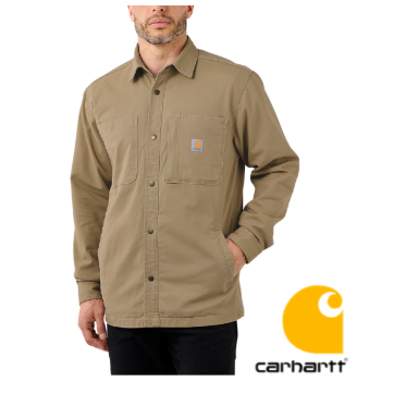 Carhartt Canvas Fleece-Lined Snap Front Shirt Jac