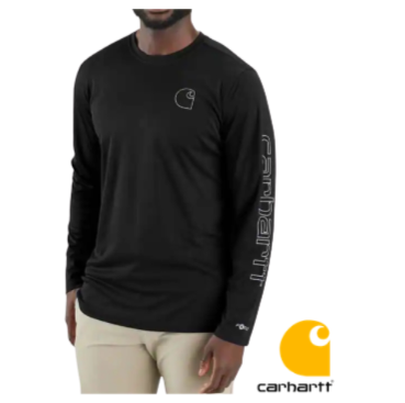 Carhartt MENS Force Sun Defender™ Lightweight Long-Sleeve Logo Graphic T-Shirt