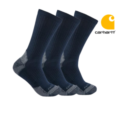 Carhartt Midweight Cotton Blend Crew Sock 3 pack