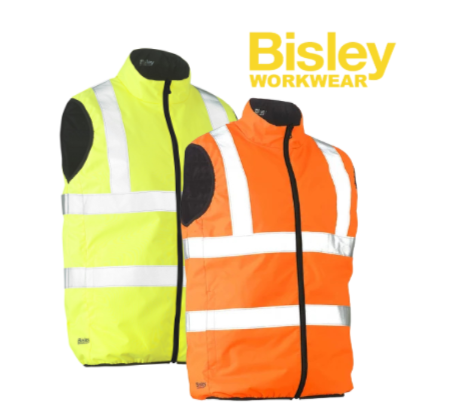 Taped Hi Vis Reversible Puffer Vest