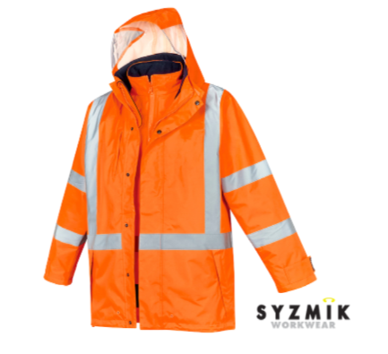 ZJ616 - Mens TTMC-W17 Hi Vis X Back 4 in 1 Waterproof Jacket