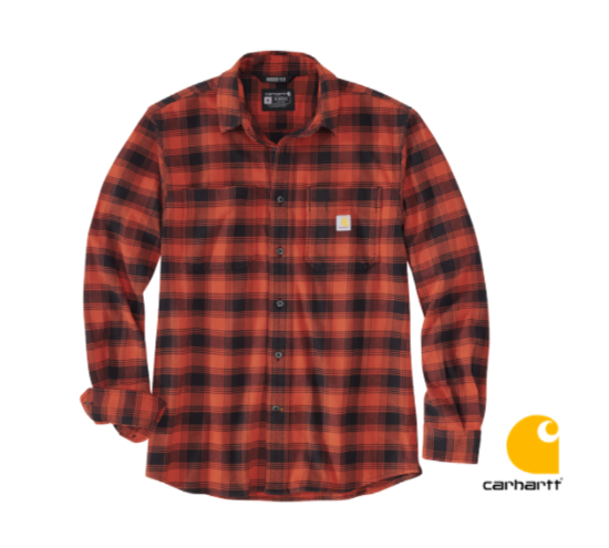 Carhartt RUGGED FLEX Relaxed Fit Midweight Long sleeve Plaid shirt (105945)